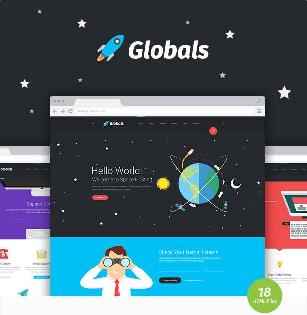 Globals - Material & Bootstrap HTML Template - 3